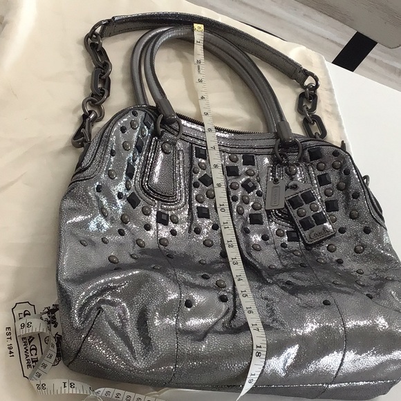 Coach Pewter Studded Bag - Picture 13 of 15